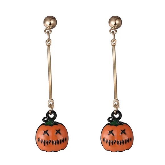 Pumpkin Earrings - Picture 2 of 2